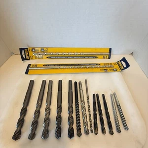 Lot 15 Irwin Masonry Bits Tungsten Carbide Tip 3/8 To 5/8 Denmark 62 5086016 - Picture 1 of 13