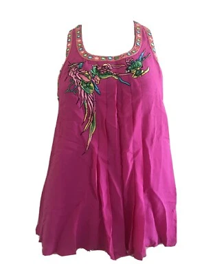 MATTHEW WILLIAMSON H&M SEDA ROSA BATIK BLUSA TOP DE PÁJARO REINO UNIDO 8 EU 34 EE. UU. 4 PEQUEÑA NUEVA Foto 1 de 4