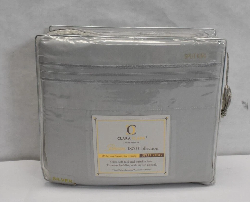 Clara Clark Premier 1800 Series 4 Piece Sheet Set Deep Pocket Brushed Wrinkle &