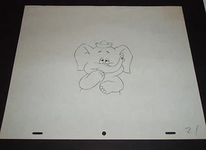 50er Jahre Kelloggs Kakao der Elefant Animation Kunst Zeichnung Müslischachtel - Bild 1 von 1