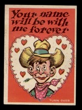 1959 TOPPS FUNNY VALENTINES #11 YOUR NAME WILL BE WITH ME FOREVER