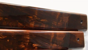 Front Door Cappings for Austin Rover Mini 2 Pcs for Classic Mini Burl Walnut - Picture 1 of 5
