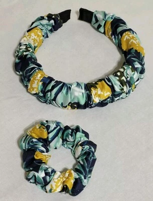 Diadema boho para mujer y elástico acanalado Scrunchie floral moda accesorios para el cabello Foto 1 de 4