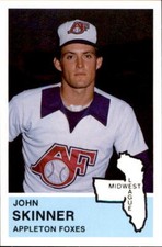 1982 Appleton Foxes Fritsch 14 John Skinner Franklin Indiana IN NM Baseball Card