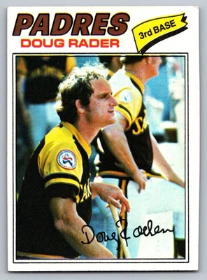 1977 Topps #9 Doug Rader San Diego Padres - Image 1 of 3