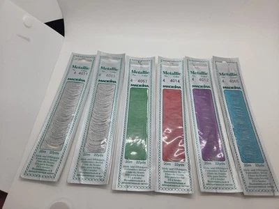 Set of 6- 22yd - Metallic Coloed - Madera Embroidery Thread - Image 1 of 4