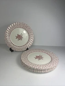 Johnson Bros - Rose Bouquet - 5 x Dinner Plates 24.5cm - Ironstone - Pink - Picture 1 of 8