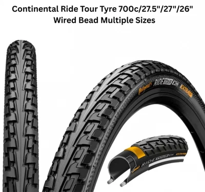 Continental Ride Tour Reifen City/Hybrid 700c/27,5"/26" mehrere Größen schwarz -H - Bild 1 von 2