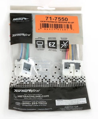 Metra Turbowire OEM Wire Harness for 1995-12 Nissan Infinity 71-7550 - Image 1 of 4