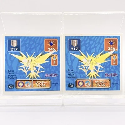 Pokemon Zapdos Sticker 1996 Vintage Nintendo Amada Made In Japan Set of 2 - Photo 1/4