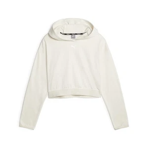 PUMA Strong Pwrfleece Cropped Pullover Hoodie Womens White Casual Outerwear 5238 - Picture 1 of 2