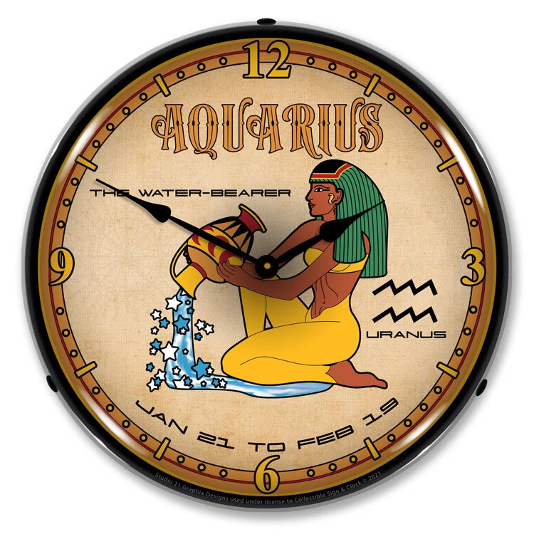 Relógio LED retroiluminado signo do zodíaco - Escolha entre todos os 12 signos - Imagem 1 de 1