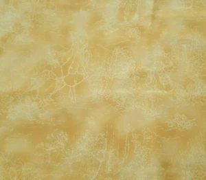 27" Jemima Puddle Duck Beatrix Potter Quilting Treasures Tonal Yellow Toile - Picture 1 of 3