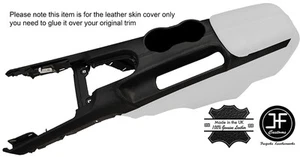 BLACK STITCH TOP CENTRE CONSOLE LEATHER COVER FITS FORD MUSTANG 2015-2017 - Afbeelding 1 van 3