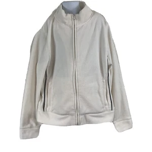 SO Girls White Fleece Jacket Youth L (14) EUC - Picture 1 of 5