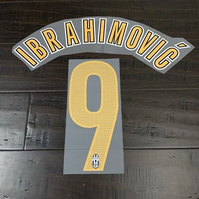 OFFICIAL 2004-06 IBRAHIMOVIC Juventus 3rd Nameset Name Number Stilscreen UCL SET - Image 1 of 4
