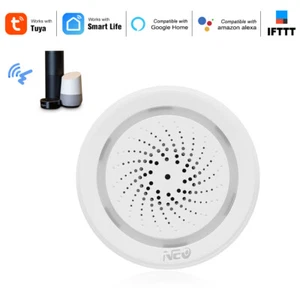 NEO Smart Wifi Siren Alarm Sensor Security System Tuya Voice Control D6P9 - Picture 1 of 12