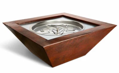HPC 40" Sedona Martillado Cuadrado Cobre Fuego Bowl - SEDO40-MLFPK-NG Foto 1 de 2