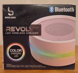 Bass Jaxx Bluetooth Altoparlante wireless LED cambio colore bianco rivoluzione - Foto 1 di 6