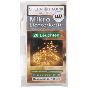 Cadena de luces LED micro 20 luces exterior IP44 blanco cálido 100 cm distancia 5 cm #05 - Imagen 1 de 5