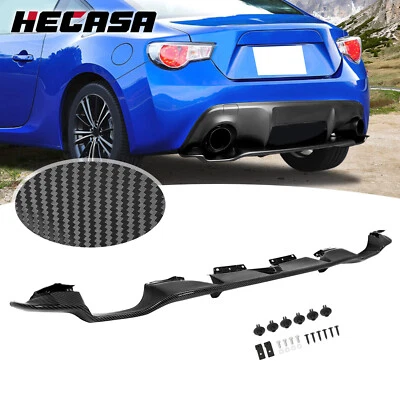For Subaru BRZ Coupe 2013-20 Carbon Fiber Style Rear Bumper Diffuser Lip Spoiler - Image 1 of 4