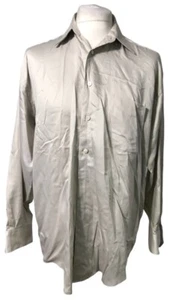 Camisa Croft & Barrow Para Hombre Satén Abotonada Color Topo Talla 16.5-32/33 - Imagen 1 de 4