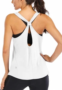 ICTIVE Workout Tank Tops for Women Yoga Tops for Women Loose Fit Backless Muscle - Picture 1 of 2