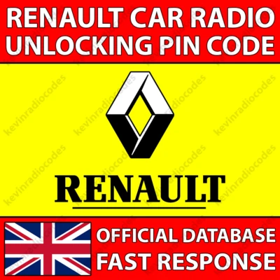 ✅RENAULT RADIO CODE UNLOCK PIN PROVIDED MASTER TRAFIC MEGANE CLIO SCENIC TWINGO✅ - Image 1 of 4