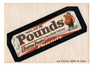 1973 Wacky Packages Series 5 POUNDS Tan Back - Picture 1 of 2
