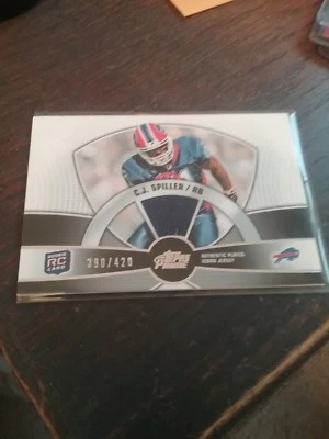 2012 CJ Spiller Topps Prime Relic RC 399 of 420 Buffalo no prr CS - Image 1 of 2