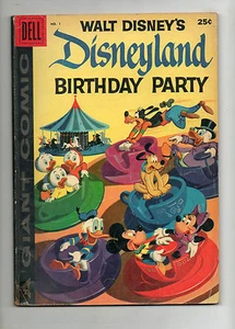 Dell Giant Disneyland Cumpleaños Fiesta #1 ¡100-PÁGINAS GIGANTE! Walt Disney 1958 Fn 6,0 - Imagen 1 de 2