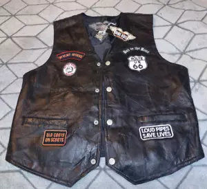 Hawg Hides Motorcycle Biker Jacket Vest “Live To Ride, Ride To Live". W / Tag, - Picture 1 of 11