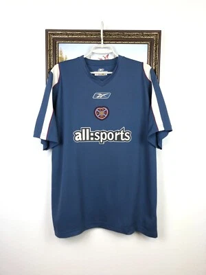 Vintage Reebok Hearts Heart Of Midlothian Train Shirt Football Jersey Soccer L - Image 1 of 4