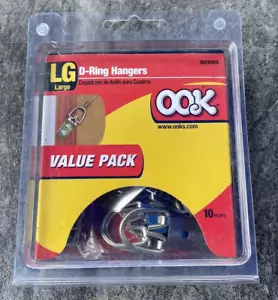 OOK Picture D-RingHanger #59980 Hangers Hardware LARGE 10 PKG. VALUE PACK - Picture 1 of 2