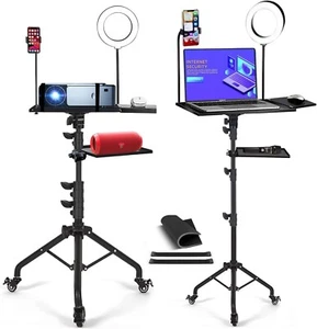 Projector Tripod Stand with Wheels Laptop Tripod Stand Projector Tripod - Picture 1 of 9