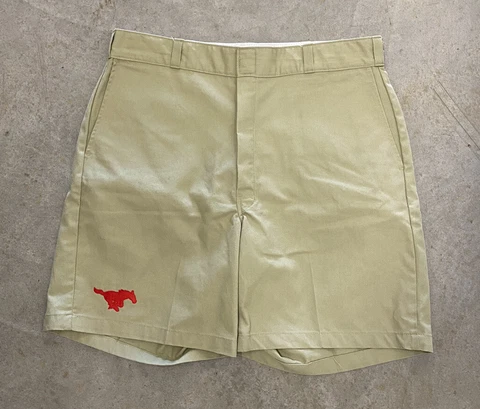Dickies Shorts Mens 38 SMU Mustangs Relaxed Fit Khaki Flat Front NCAA College Cover