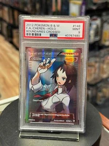 FA Cheren Holo 148/149 (Boundaries Crossed B&W, Pokemon) ** PSA Graded 9 ** - Picture 1 of 10