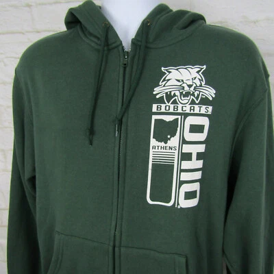 Vintage Ohio University Bobcats Zip Up Hoodie Sweatshirt Jansport Sz Medium - Image 1 of 4