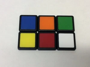 Vintage Rubik’s Race Game Lot Of 6 Original Color 1” 1/4 Tiles Only - Picture 1 of 2