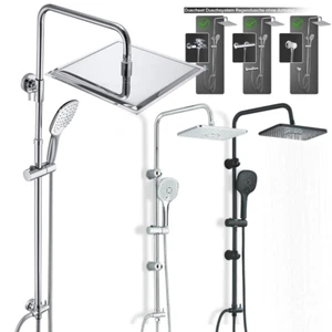 Set doccia senza rubinetto set colonna doccia sistema doccia soffione in acciaio inox angolare - Foto 1 di 29