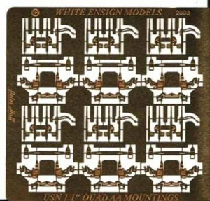 White Ensign WE-PE35042 1/350 US Quad 1.1" Guns Photo Etches - Picture 1 of 1