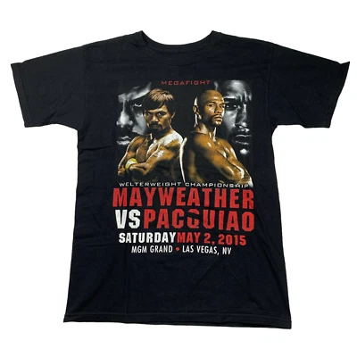 Mayweather VS Pacquiao Welterweight Championship 2015 T-Shirt Black • SMALL - Image 1 of 4