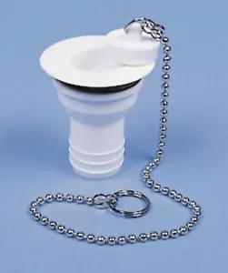 Desagüe Recto 25 mm Tapón y Cadena Ducha Fregadero Cocina Autocaravana Camper - Imagen 1 de 6