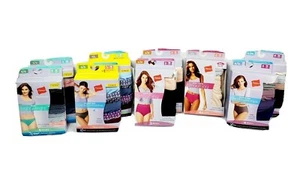 Hanes Premium Women's Size 5 Small & 7 Medium Bikini Brief Hipster Hi-Cut - Picture 1 of 11