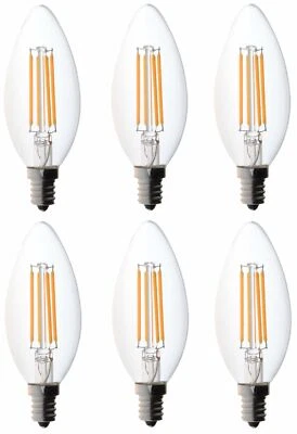Bioluz LED Non-Dimmable 40 Watt Candelabra Bulbs, Filament LED Uses only 4 watts - Image 1 of 4