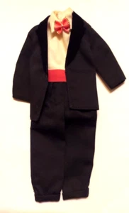 BARBIE TWO-PIECE SUIT BLACK WHITE PINK SLEEVELESS TOP  & BLAZER  DOLL CLOTHES - Picture 1 of 5