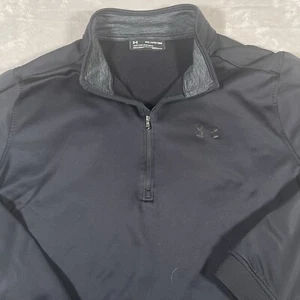 Under Armour 1/4 Zip Loose Fit Coldgear Long Sleeve Pullover Mens Size 3XL Black - Imagen 1 de 7