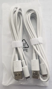 Premium iPhone USB-A to Lightning Charging Cable MFi Certified 2m Each 2 Pack - Picture 1 of 4