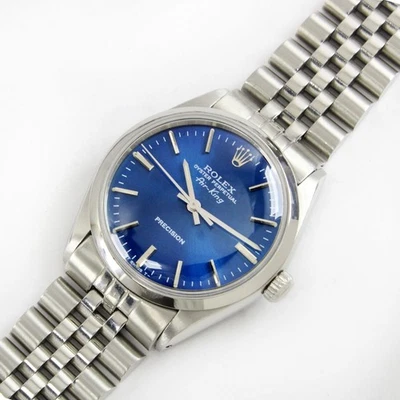 Vintage Rolex Air-King Automatic Blue Dial 34mm Men Steel Watch Ref 5500/1002 - Image 1 of 4