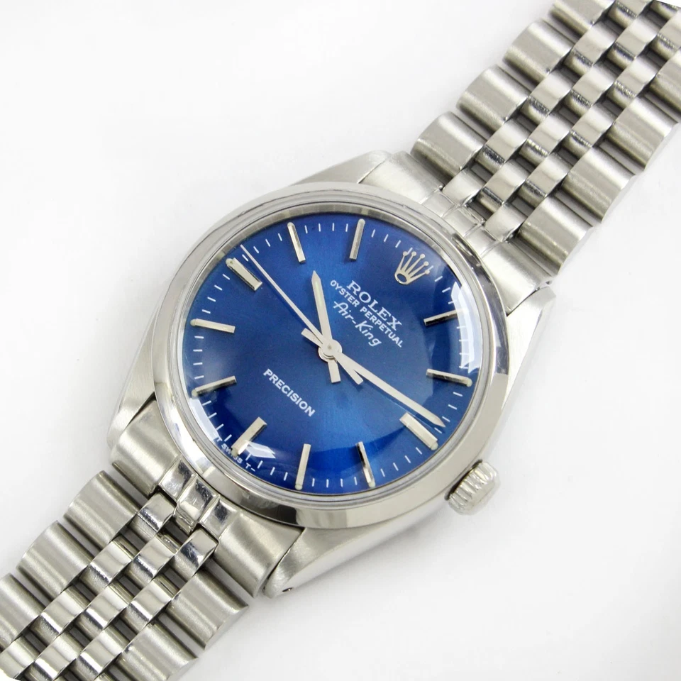 Reloj Rolex Air-King Vintage Automático Esfera Azul 34mm Hombre Acero Ref 5500/1002 Foto 1 de 4